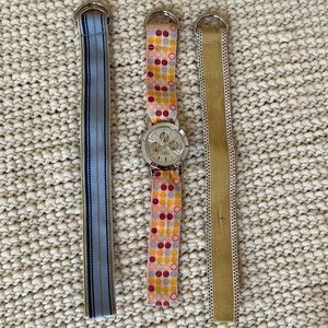 Ficaro Watch with interchangeable ribbon bands.